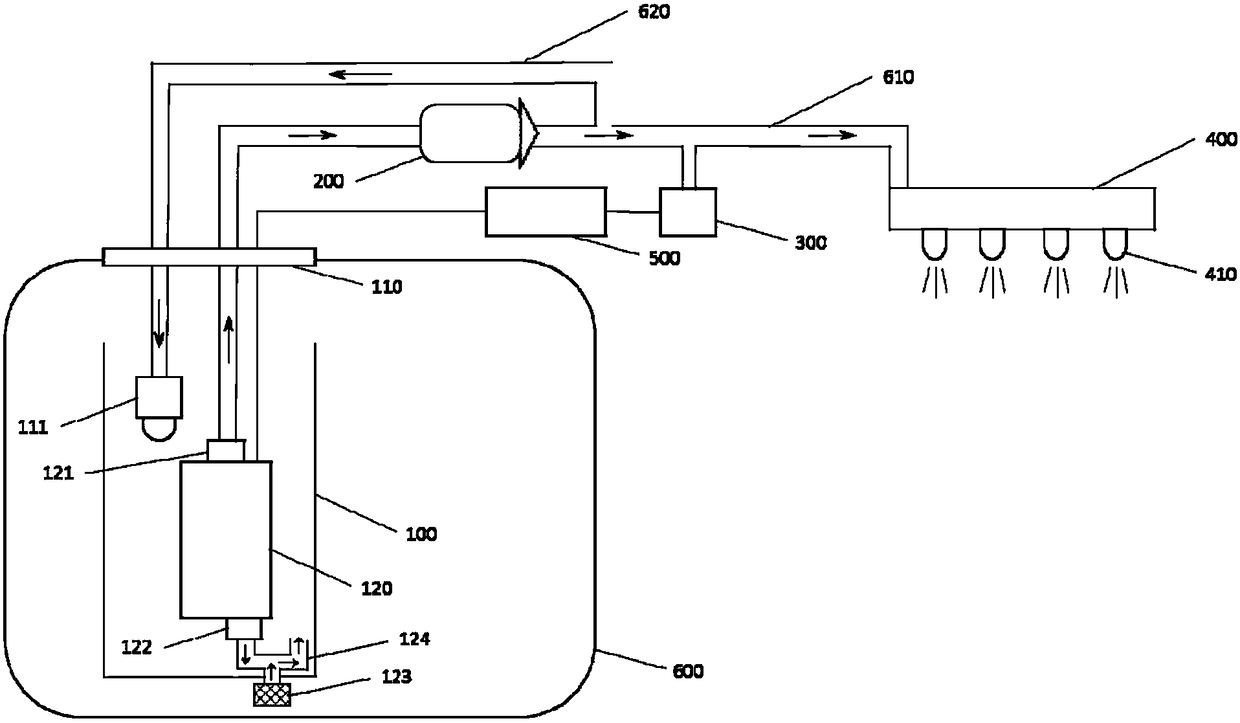 Non-oil-return type fuel oil supply system for automobile