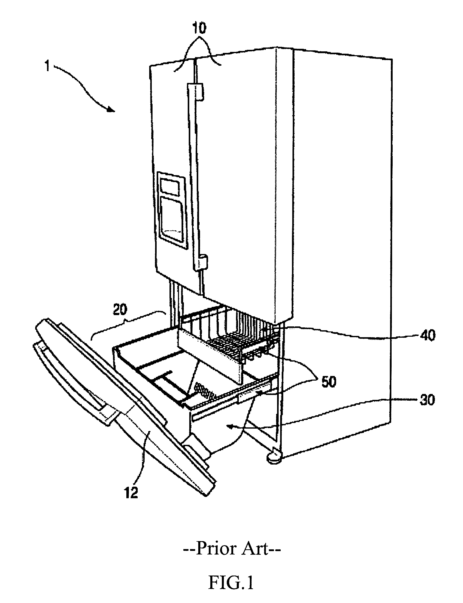 Double drawer of refrigerator