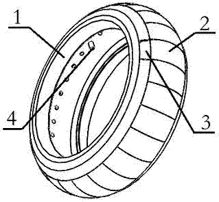 ZGM type repairable metal ceramic composite grinding roller and manufacturing method