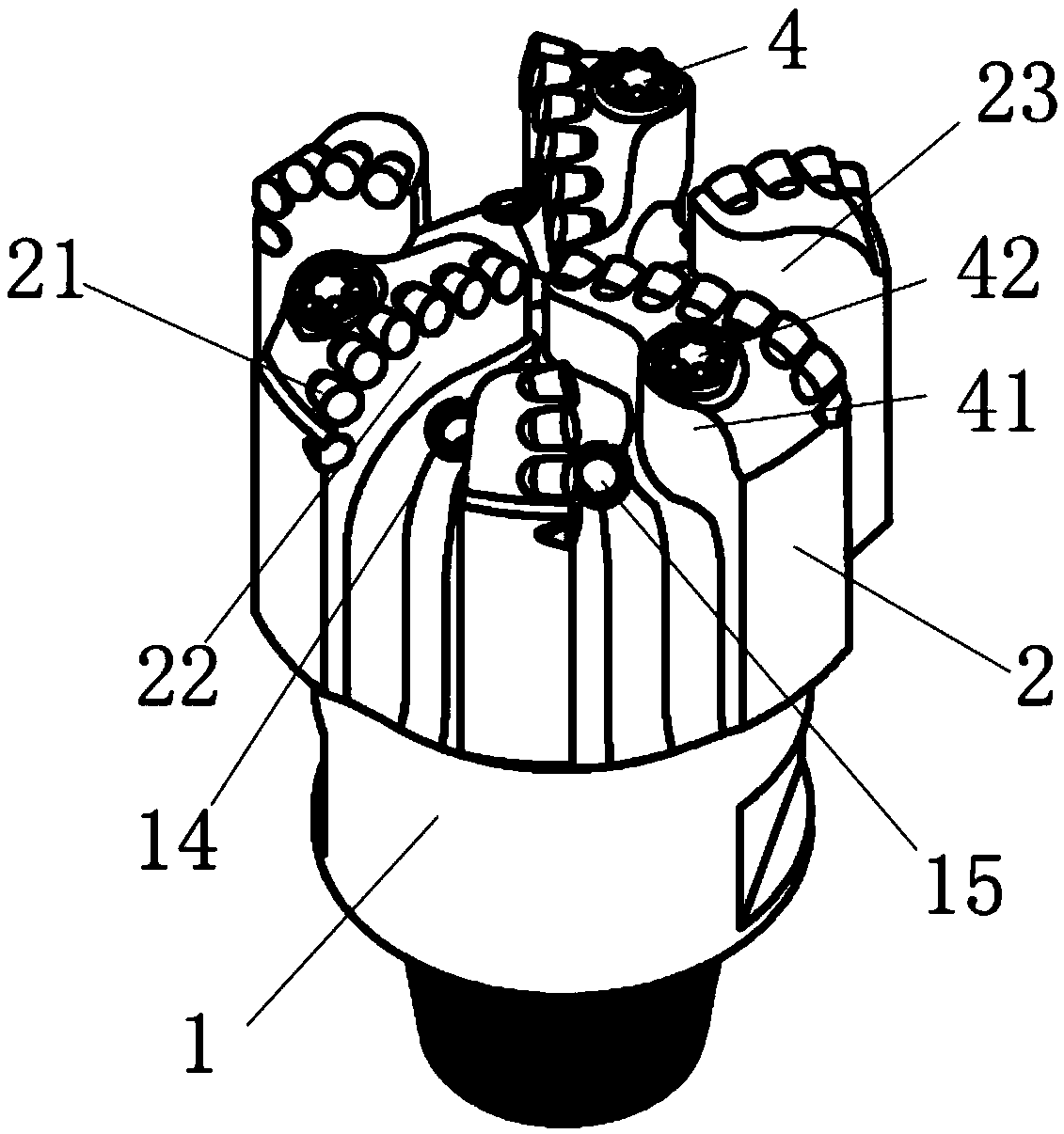 Low-torque diamond drill bit