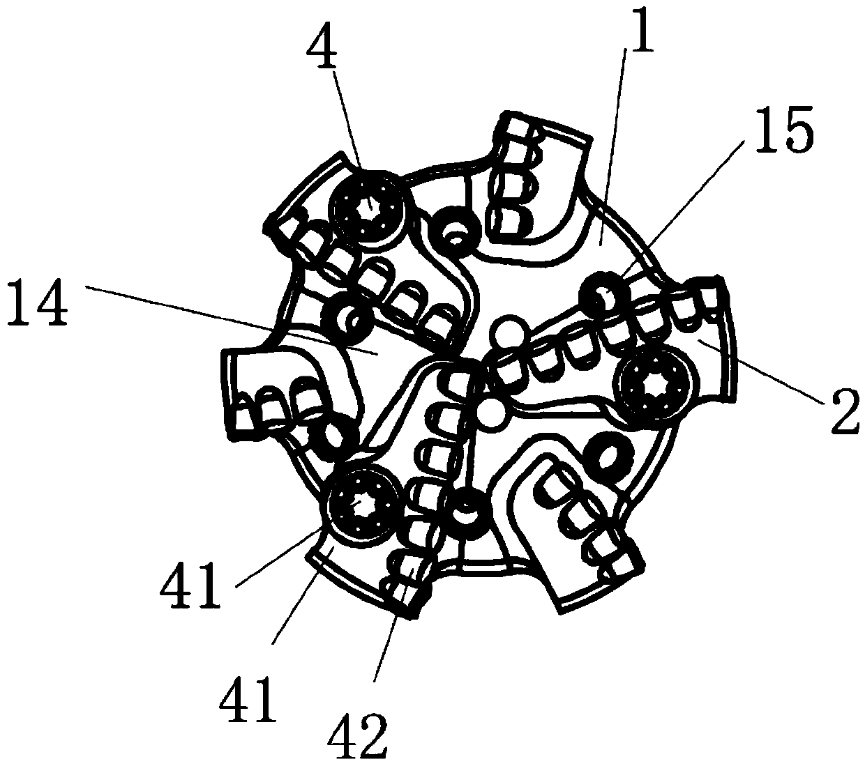 Low-torque diamond drill bit