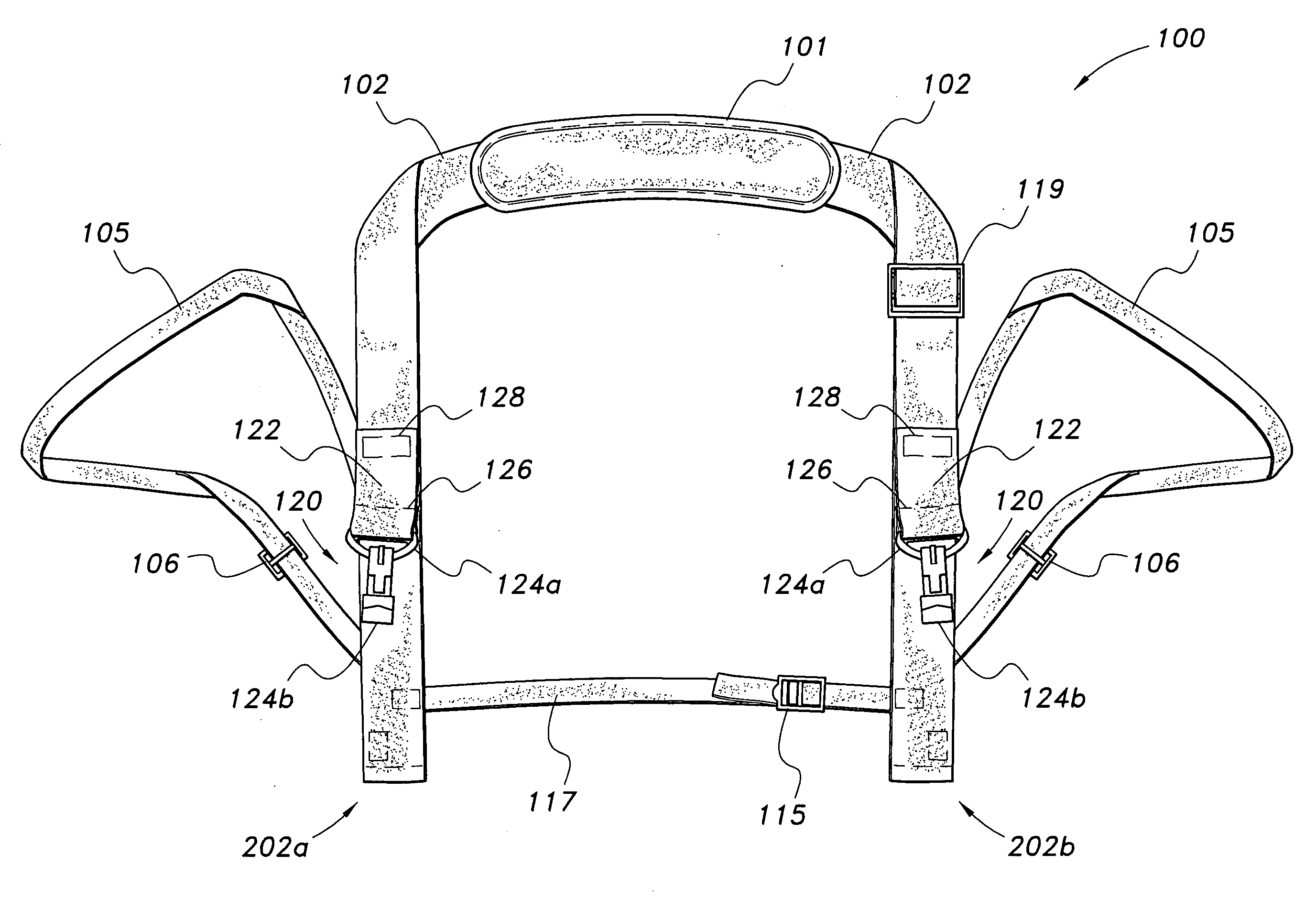 Bag carrying harness