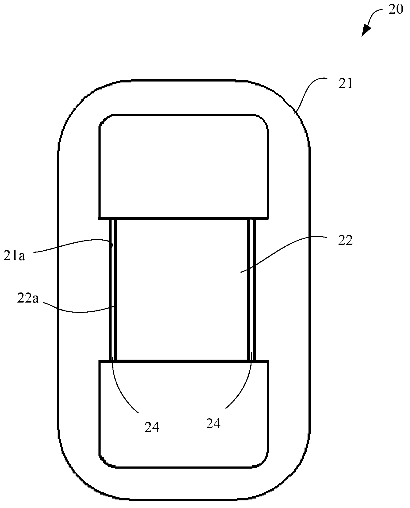 Mixed magnetic circuit inductor