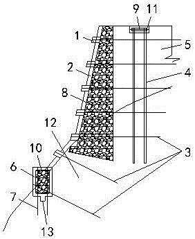 Reinforcing method and structure for retaining wall