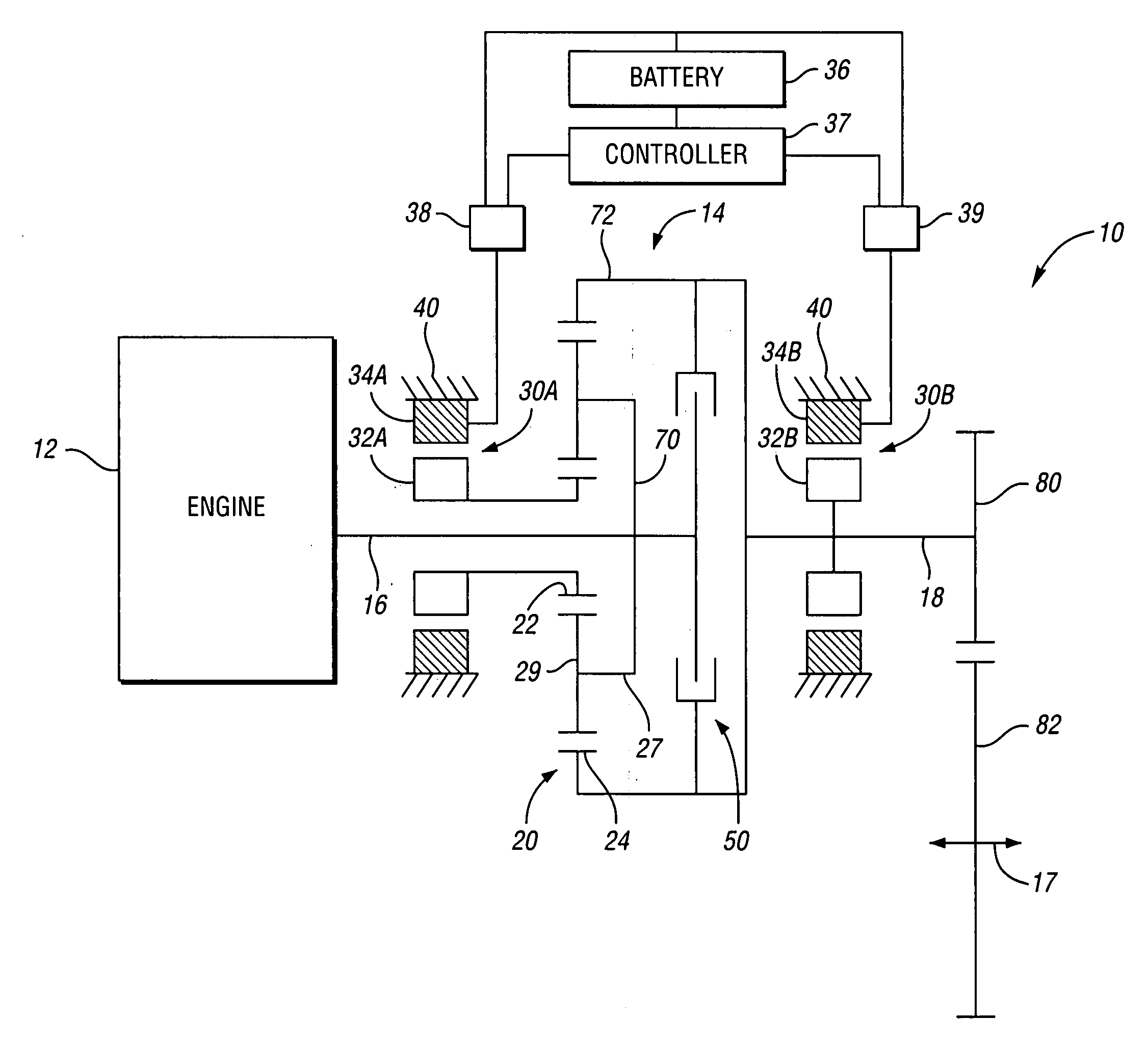 Single range electrically variable transmission with lockup clutch and method of operation