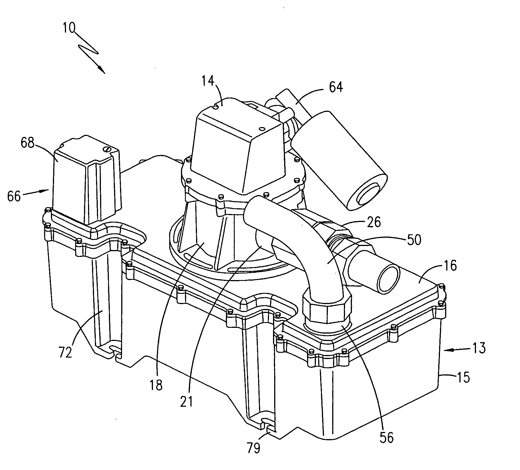 Vacuum tank assembly