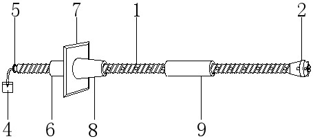 Self-propelled anchor cable based on fracture water early warning device