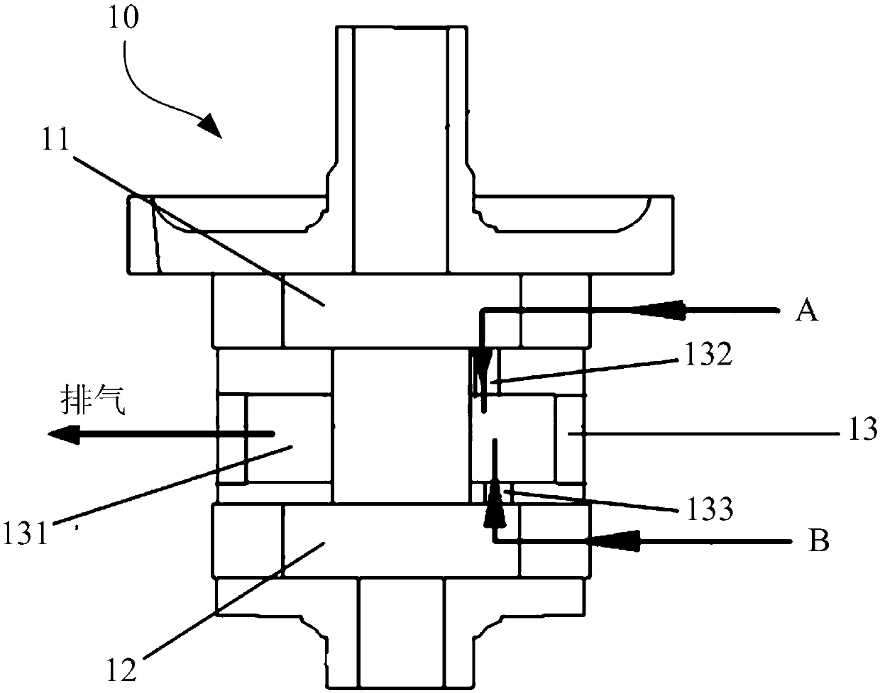 Compressor, and exhaust structure and intermediate partition plate thereof