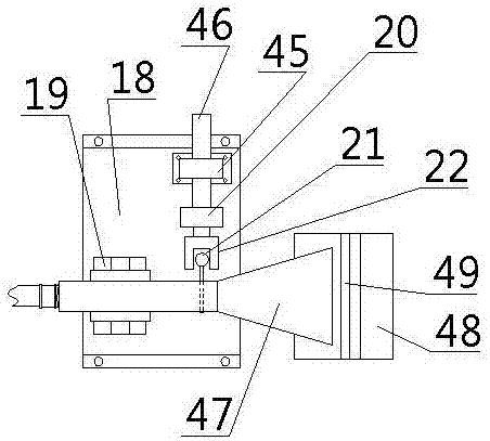 Blasting experiment device for injection hose assembly of wheeled fire extinguisher