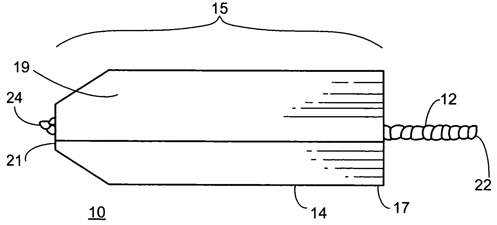 Mascara brush with curving bristle portion