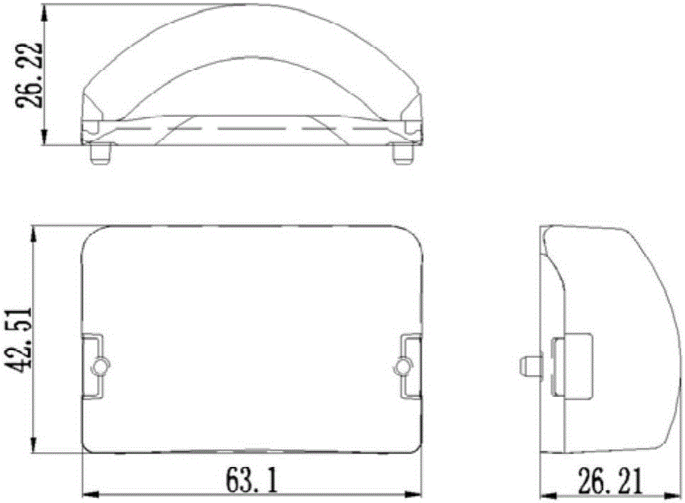 Thick wall plastic part surrounding type layered injection molding method and mold structure and lens product thereof