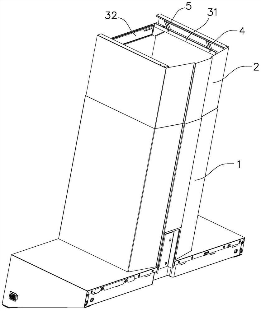 Mounting structure for decorative cover of range hood