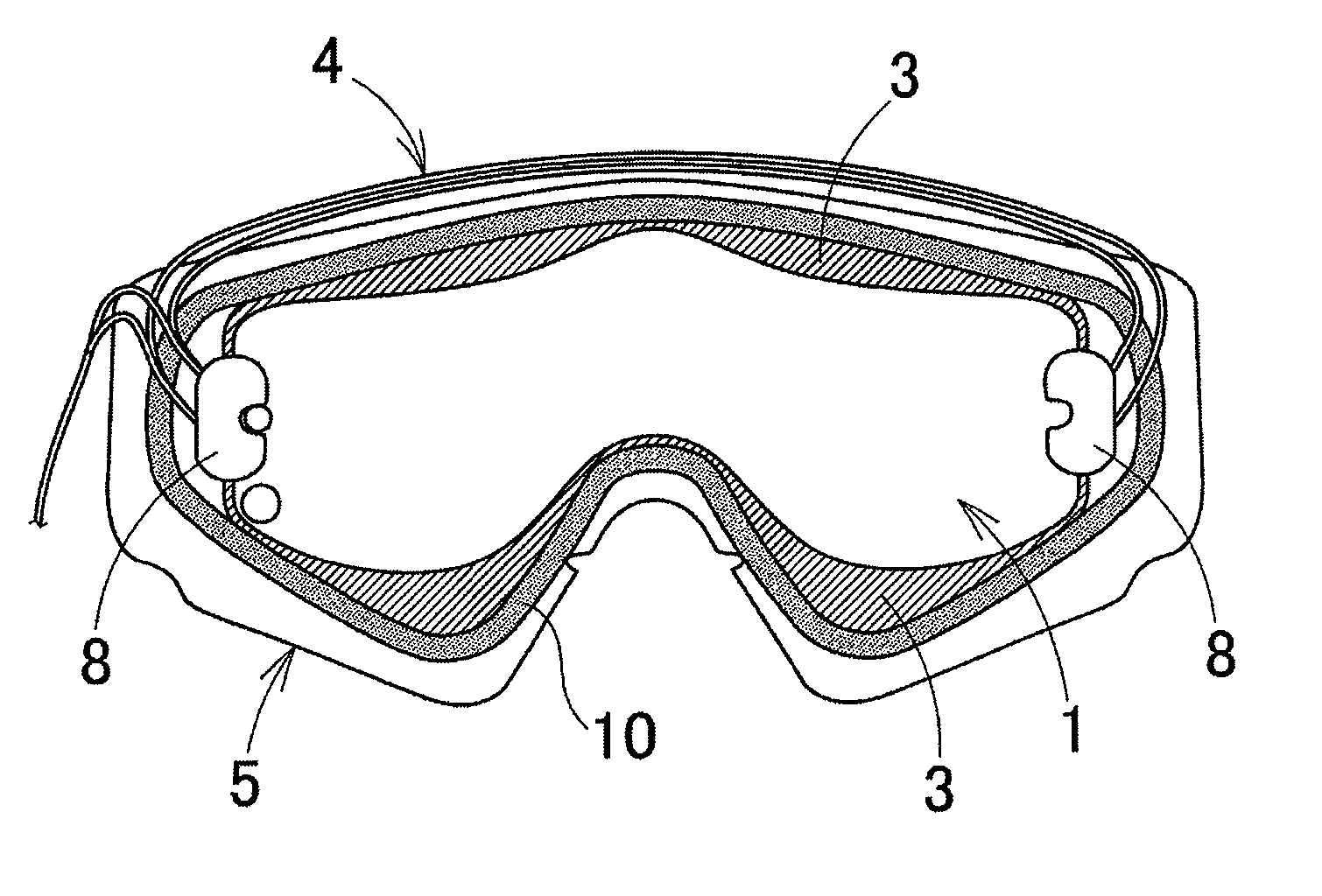 Fog-resistant structure and protective device for eyes