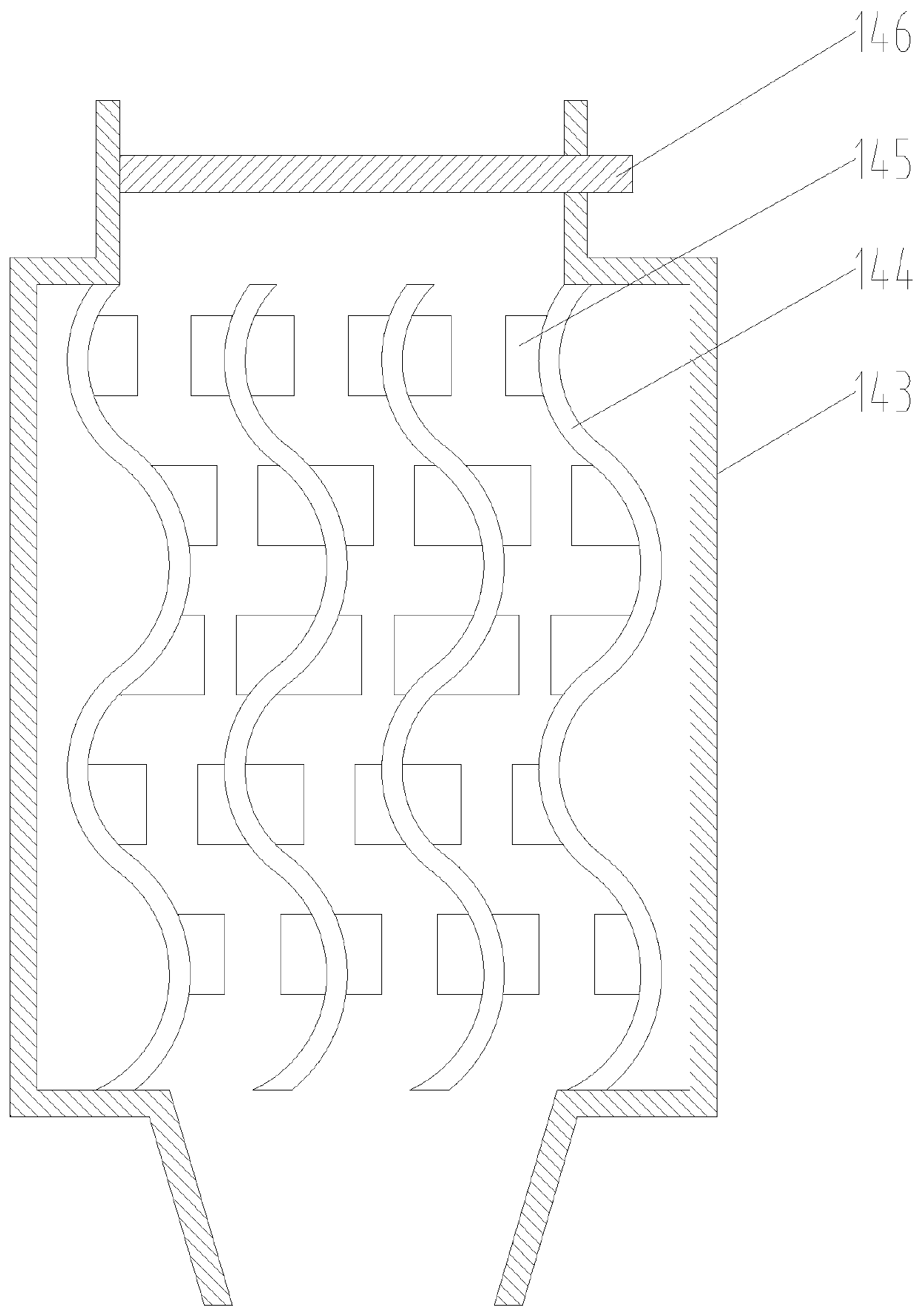 Slag removing and material supplementing device for boiler