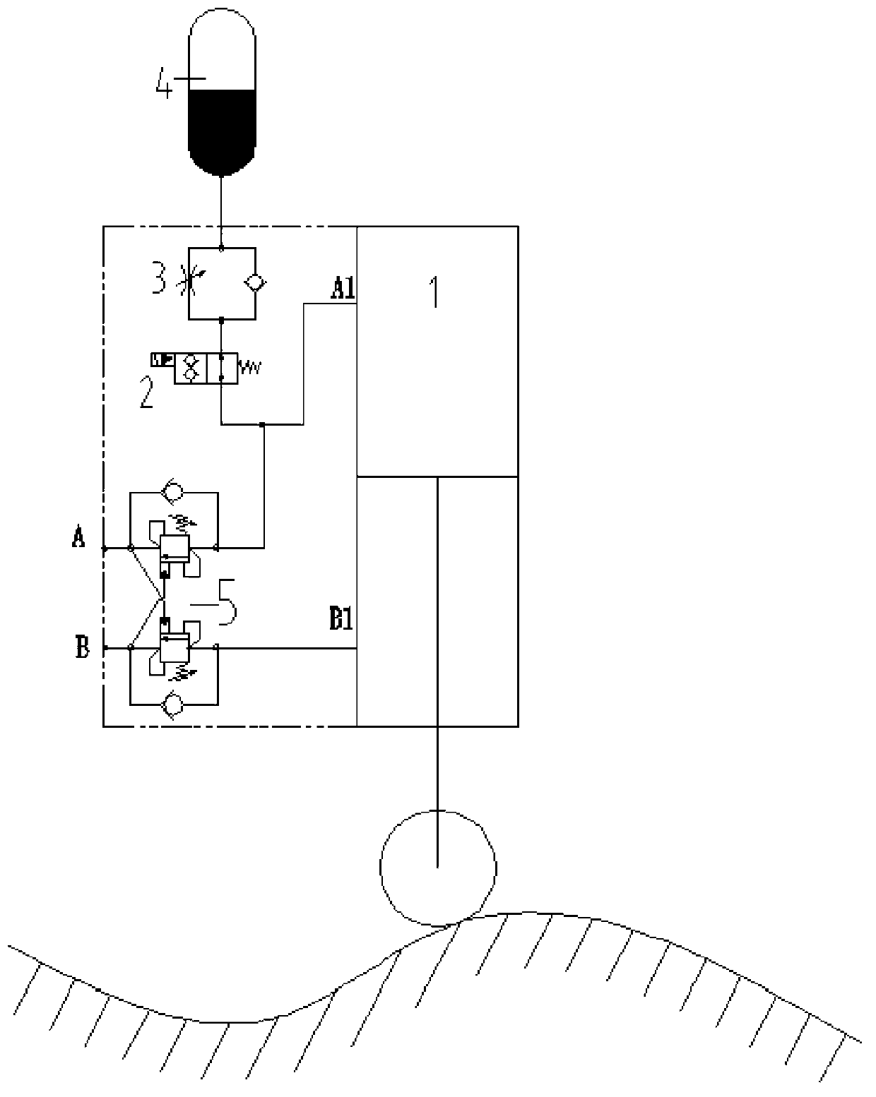 Control valve set having load maintaining function and buffering vibration-reducing function