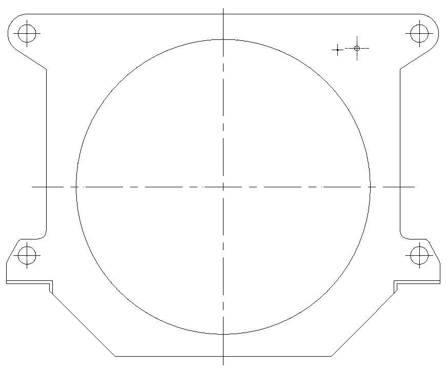 Square machine base with wire conduit