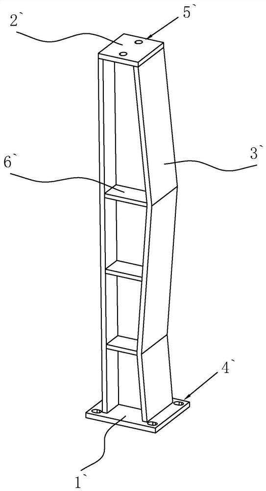 Bridge guardrail column assembling tool and guardrail column processing method