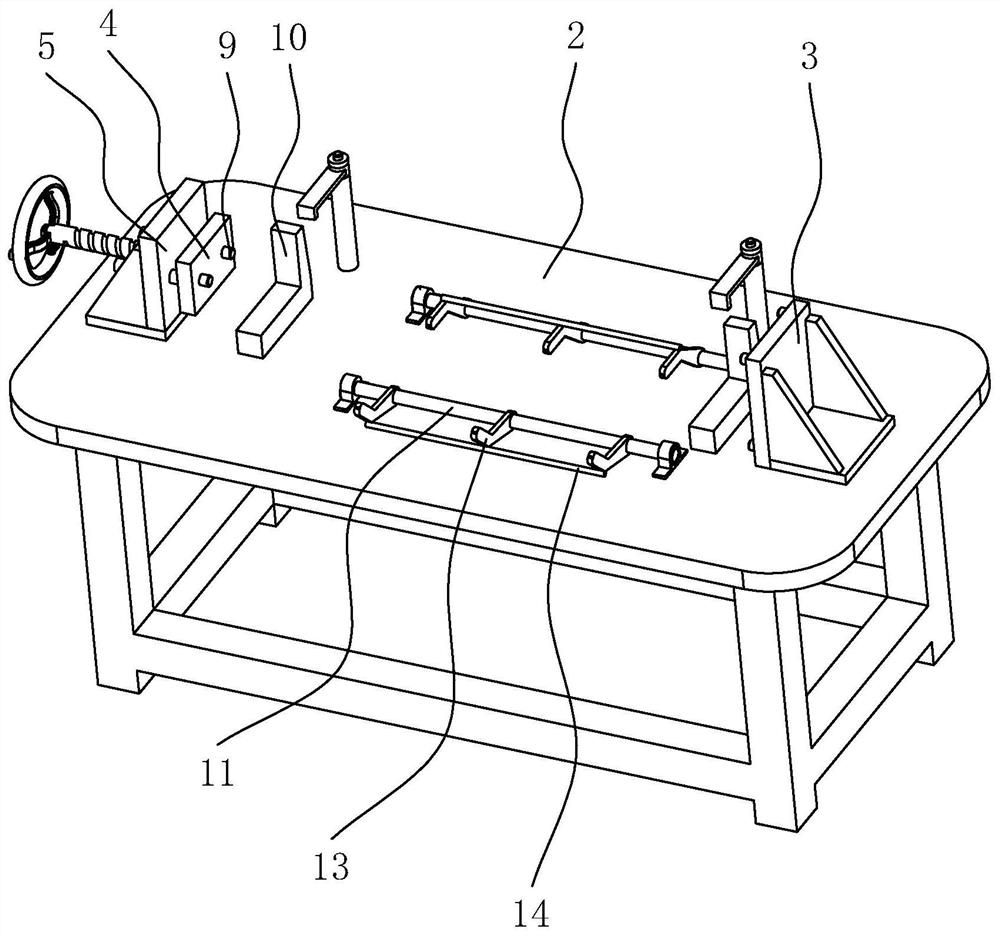 Bridge guardrail column assembling tool and guardrail column processing method