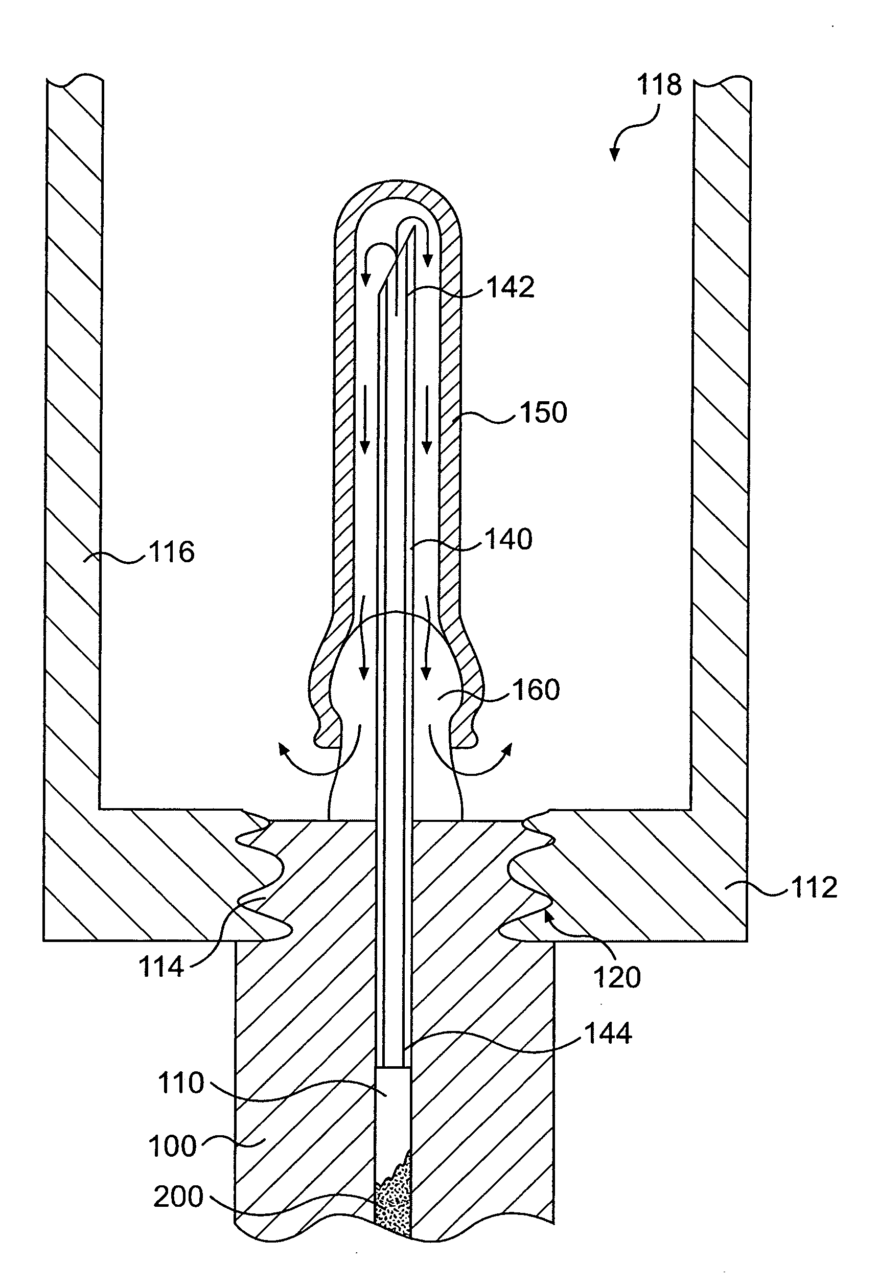 Blood drawing device with flash detection