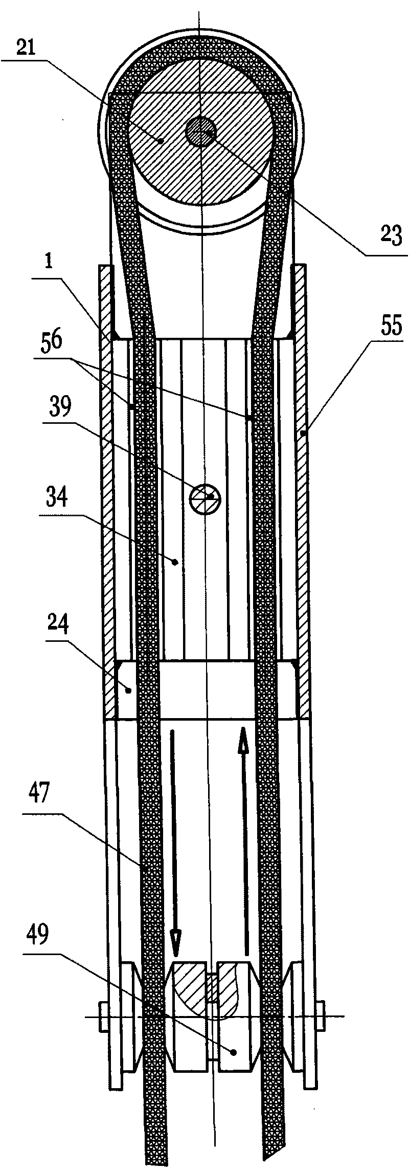 Bifilar-returning automatic control escape device for tall building