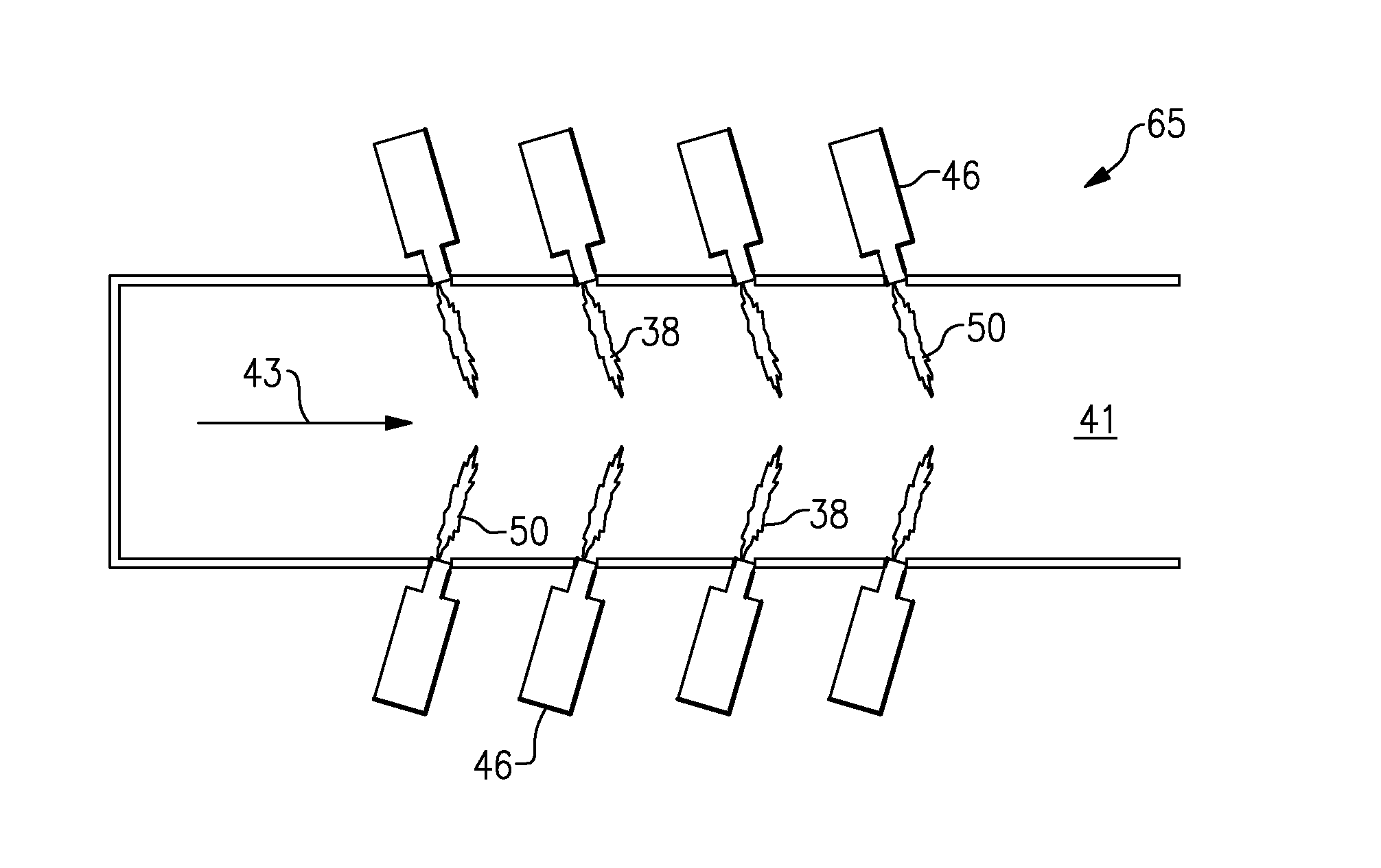 Fluidic deflagration-to-detonation initiation obstacles