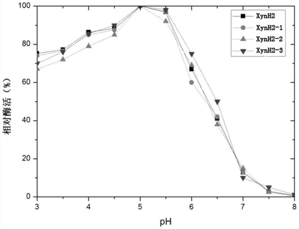 A kind of acid xylanase mutant and its application