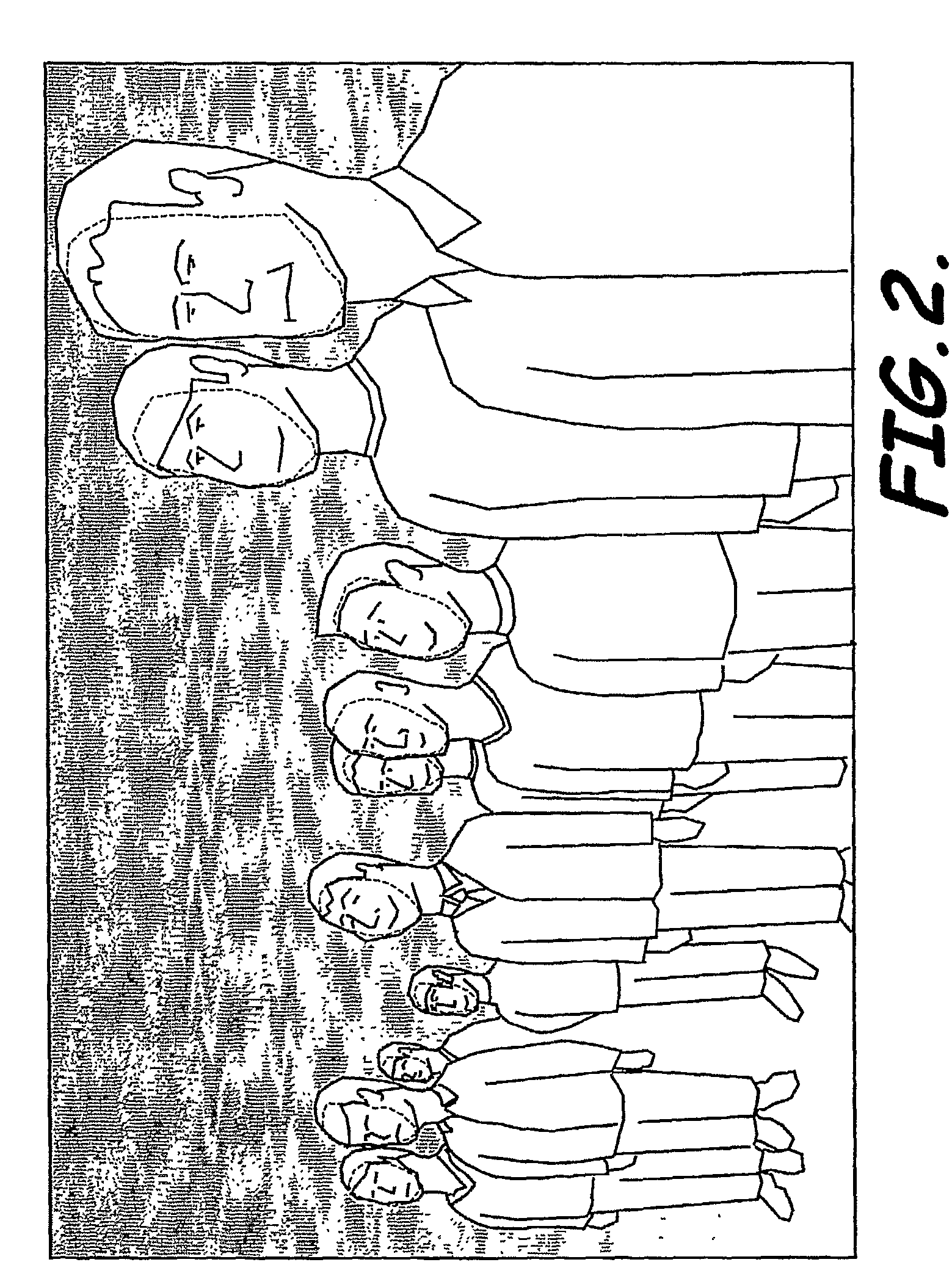 Audience scanning laser display projector and associated methods