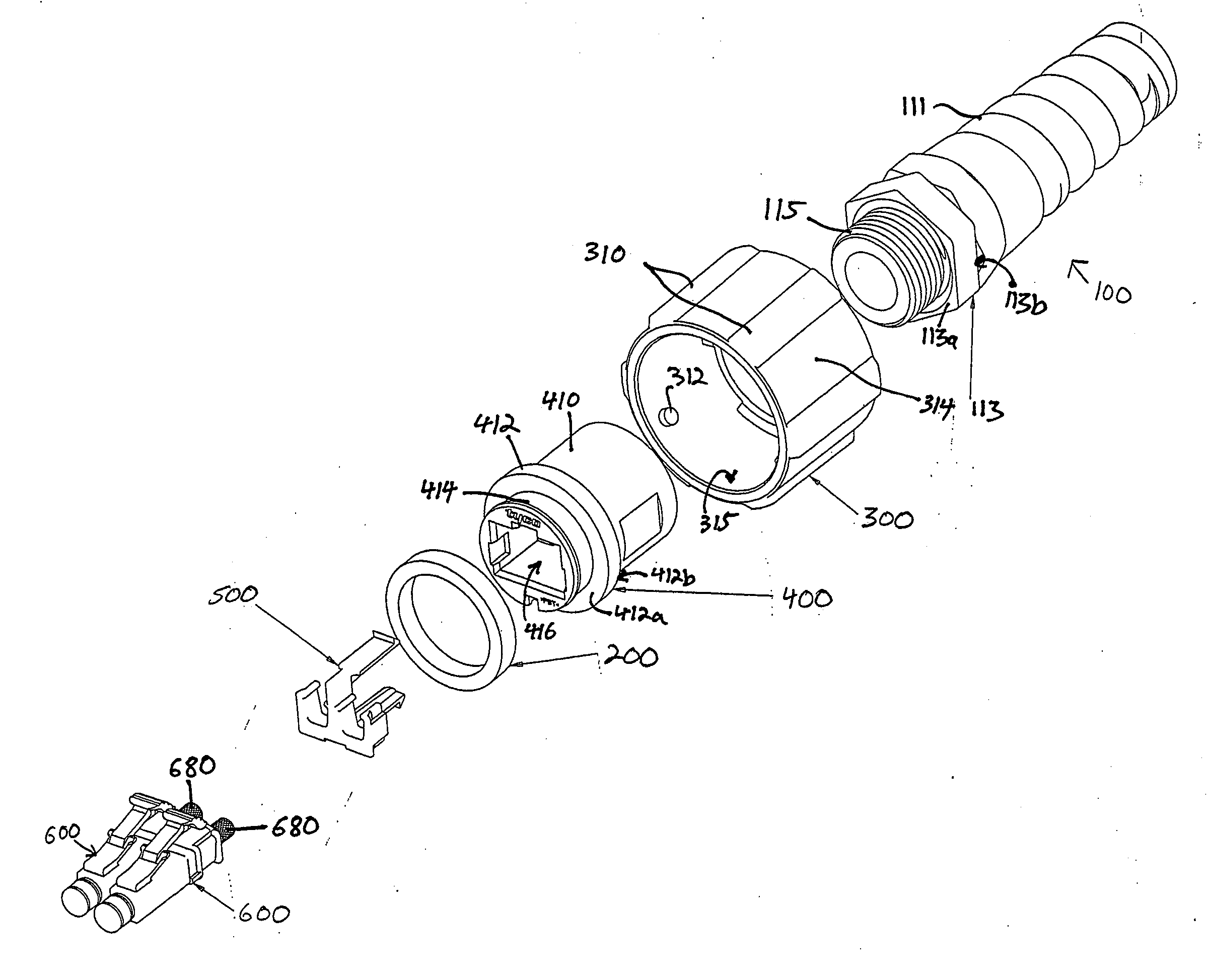 Method and apparatus for sealing fiber optic connectors for industrial applications