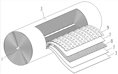 Spiral-wound membrane aeration bioreactor and preparation method thereof