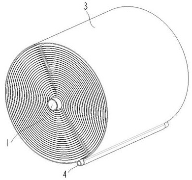 Spiral-wound membrane aeration bioreactor and preparation method thereof