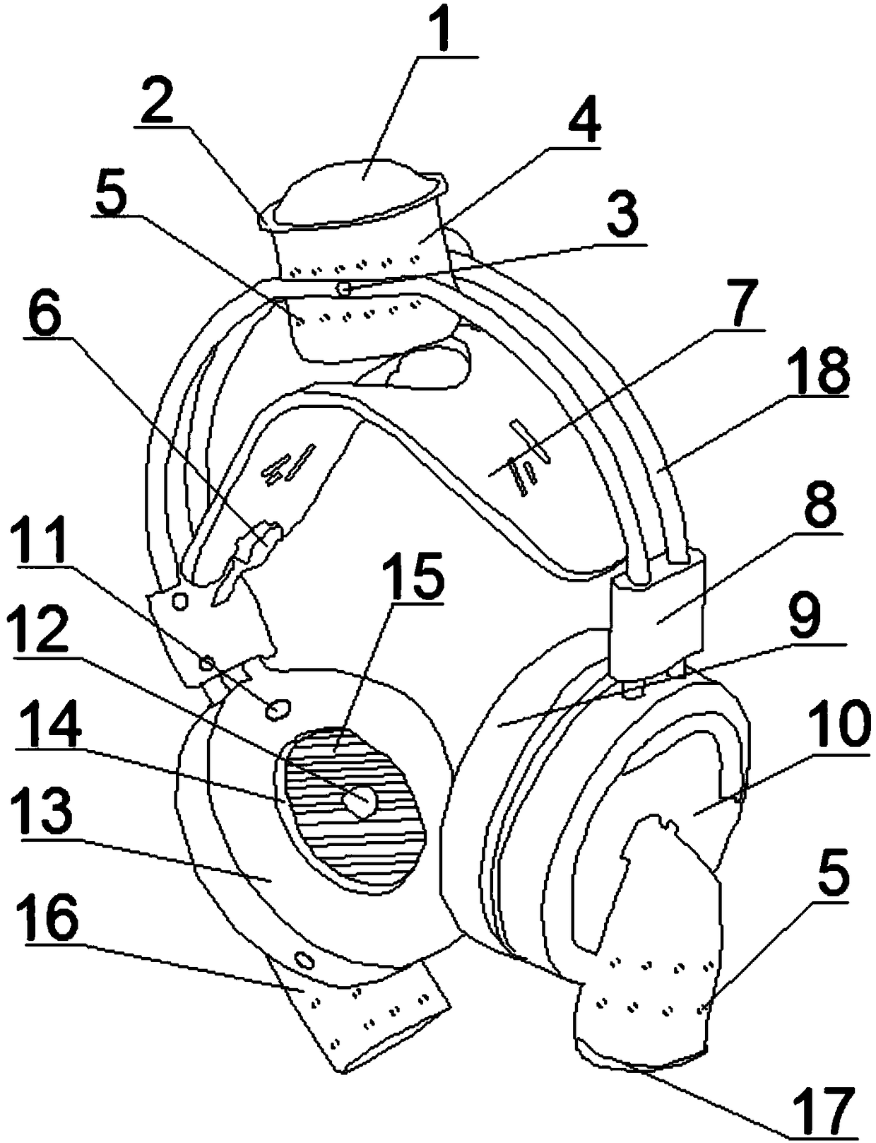 Portable head-mounted traditional Chinese medicine physical therapy ear moxibustion instrument