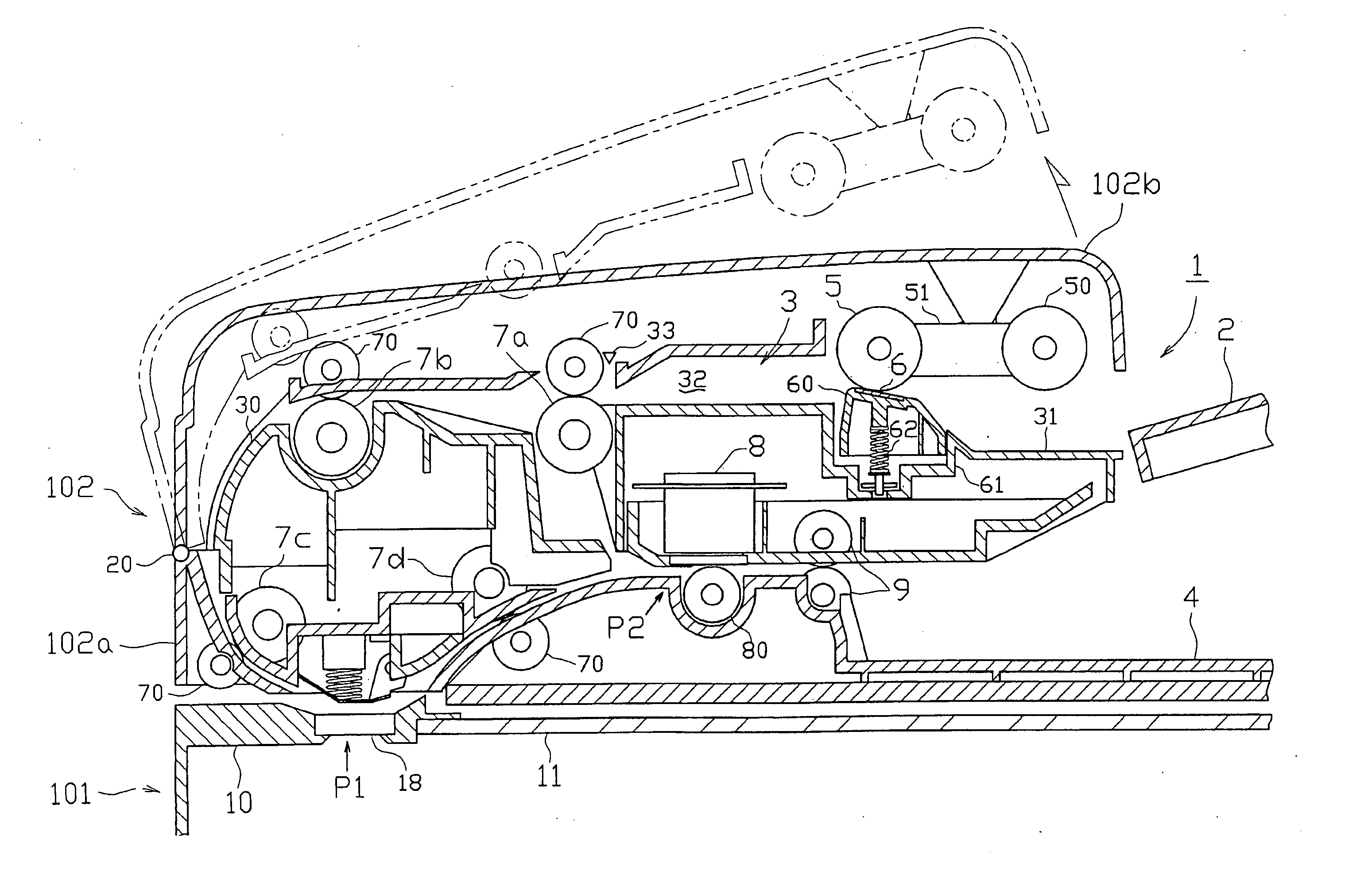 Automatic document transportation device