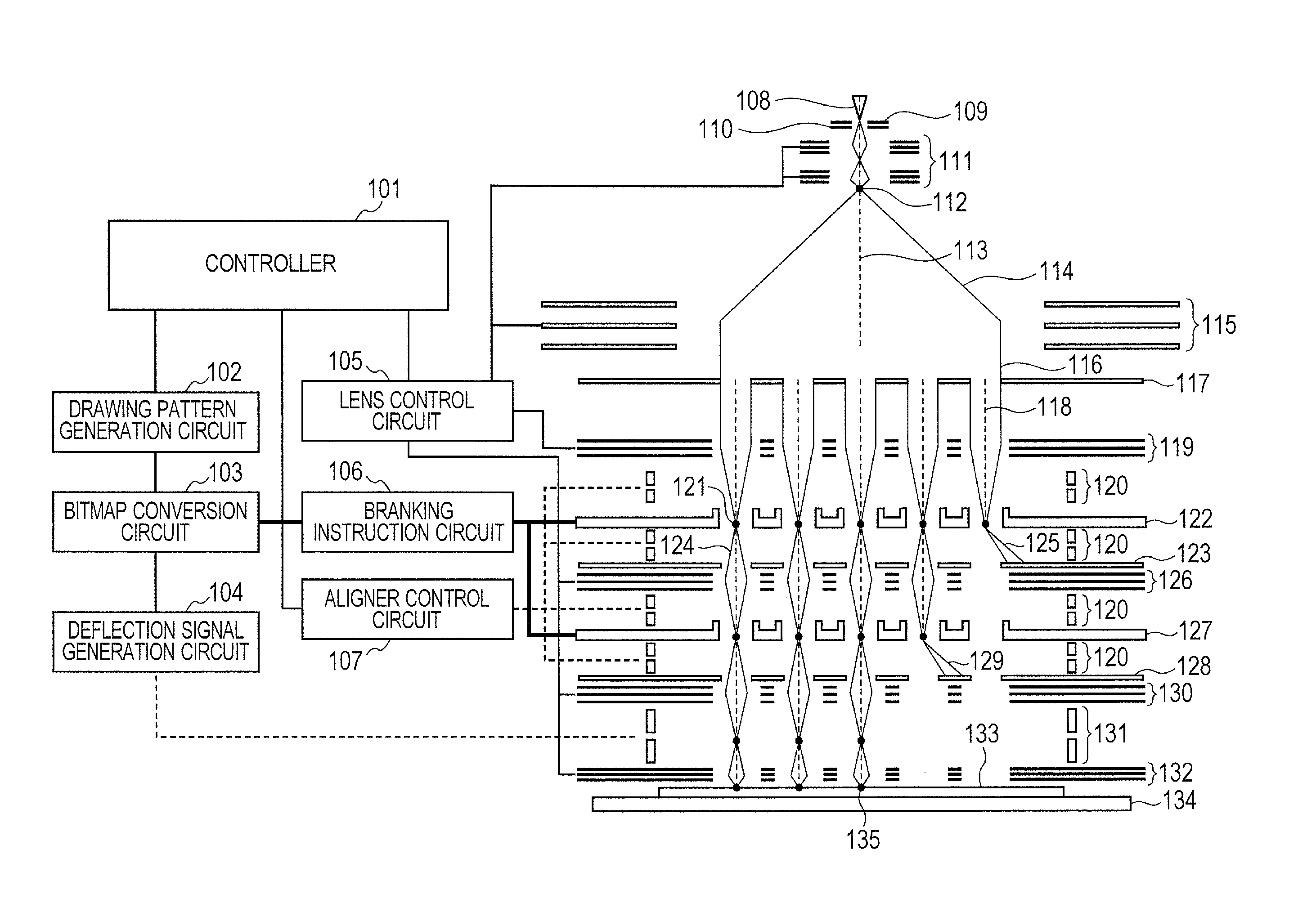 Electrostatic lens array