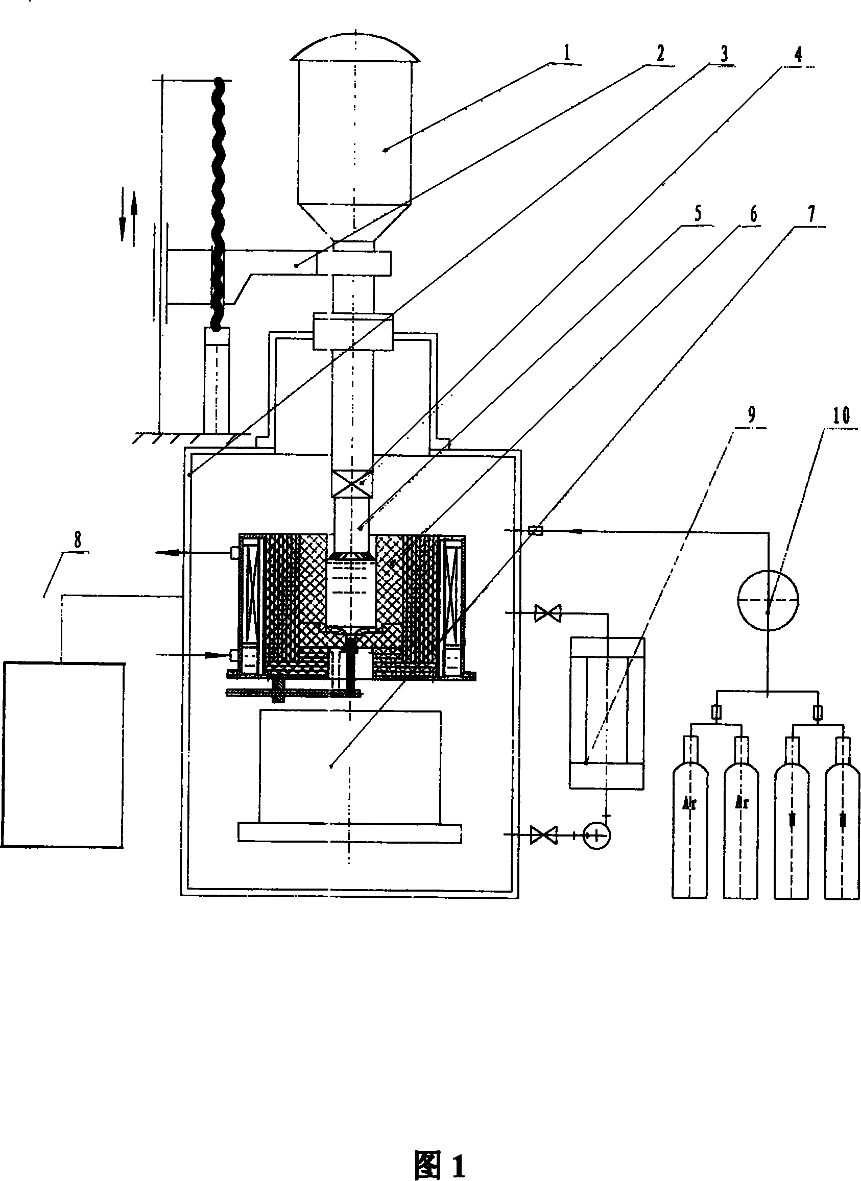 Vacuum melting furnace for preparing fusion casting type production of molybdenum from worn-out molybdenum