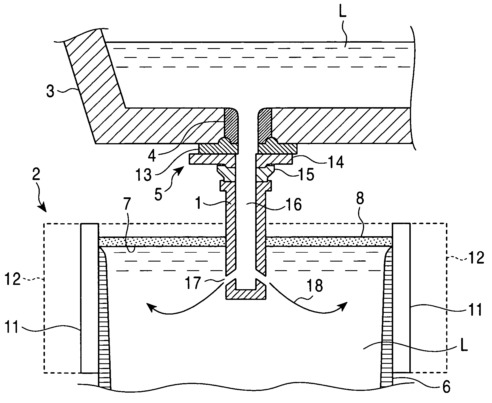 Immersion nozzle for continuous casting of steel and method of continuous casting method of steel