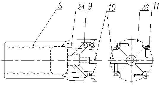 Combined tools for machining holes and machining methods