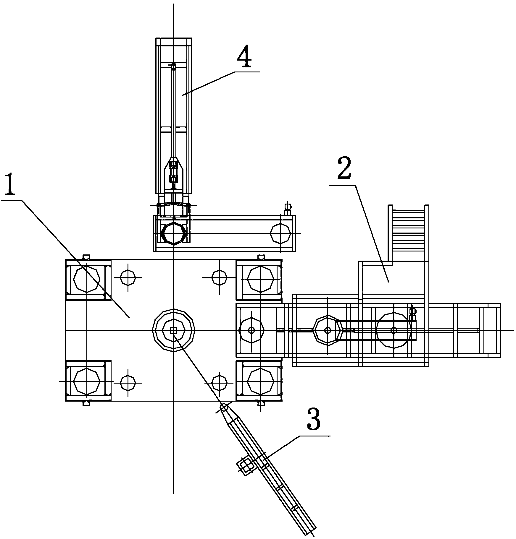 Automatic pressing production line of large explosive column