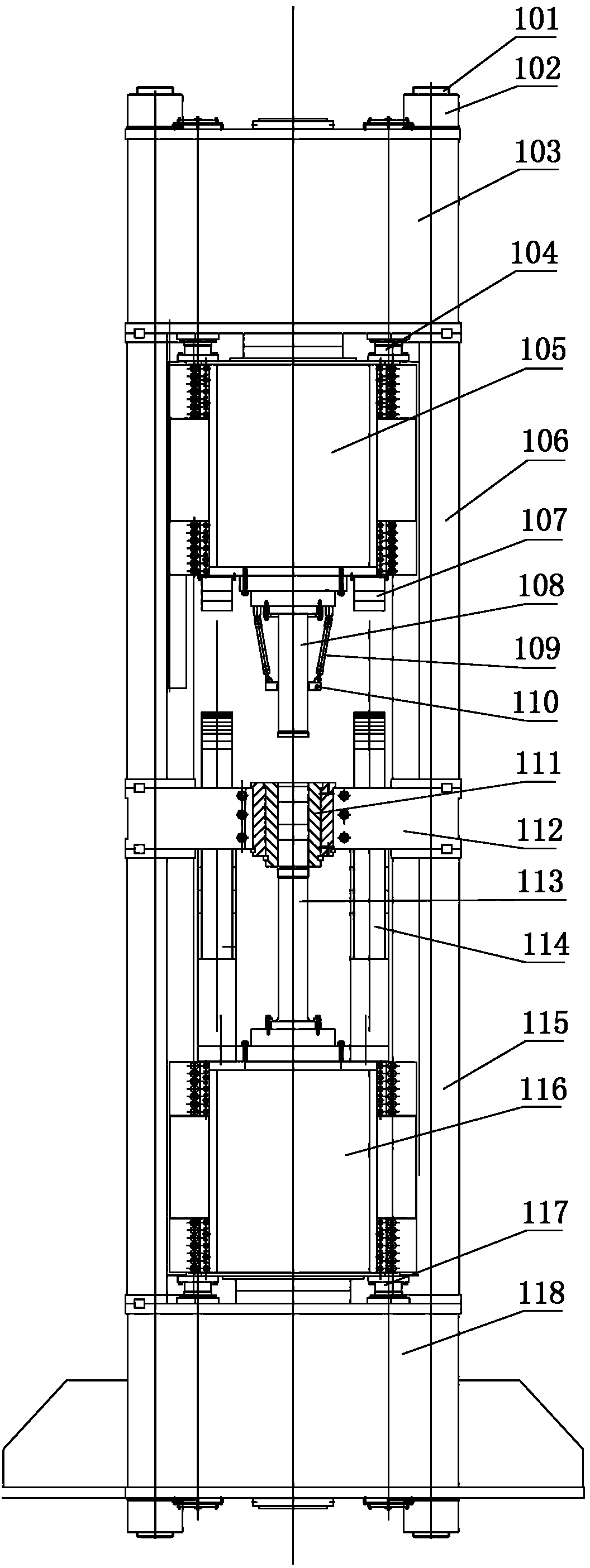 Automatic pressing production line of large explosive column