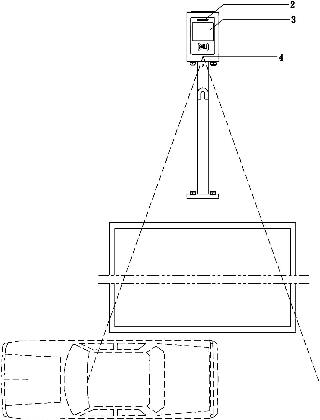 Infrared detection-based method of solving a problem that an electric car space is occupied