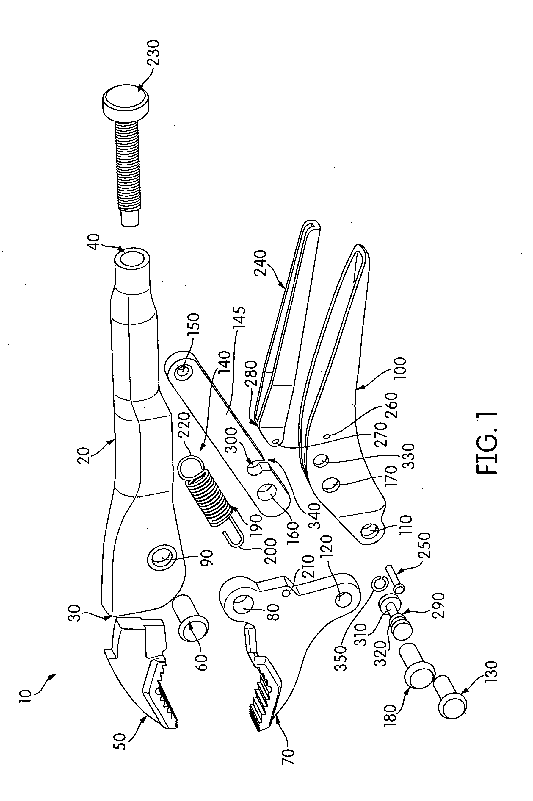 Locking pliers with handle locking mechanism