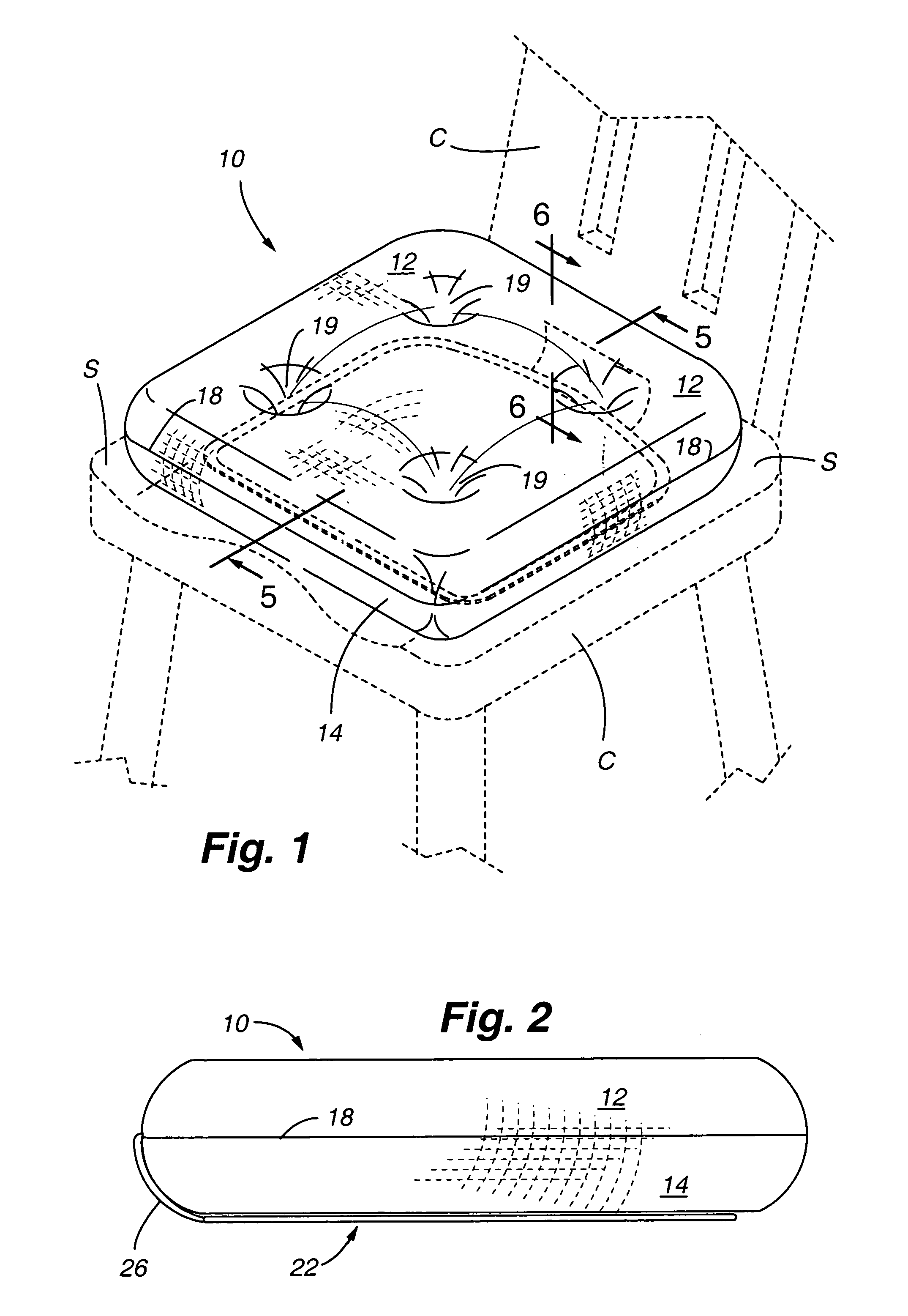 Seat cushion with gripping member