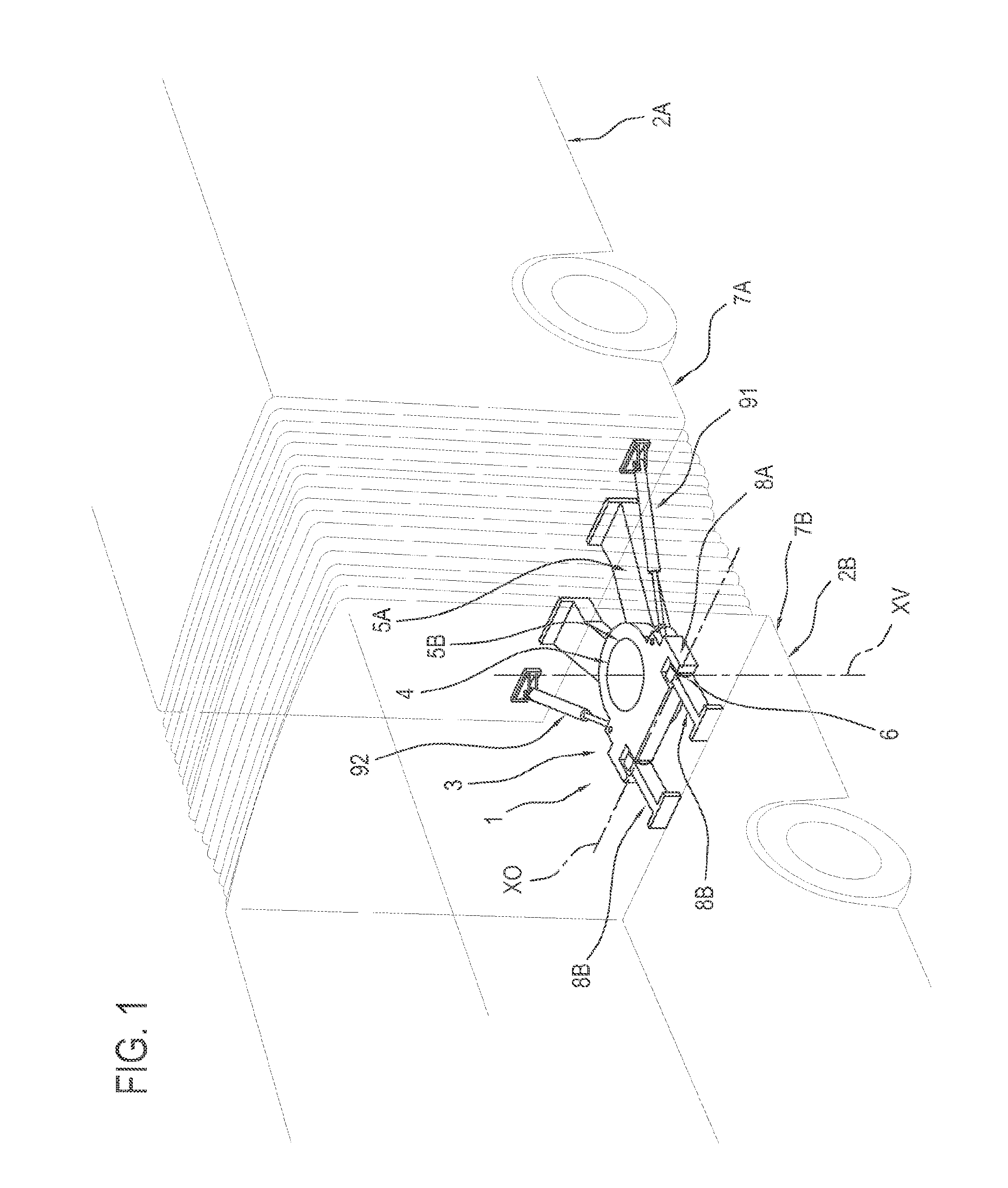 Device and method for connecting a first and a second unit of an articulated vehicle