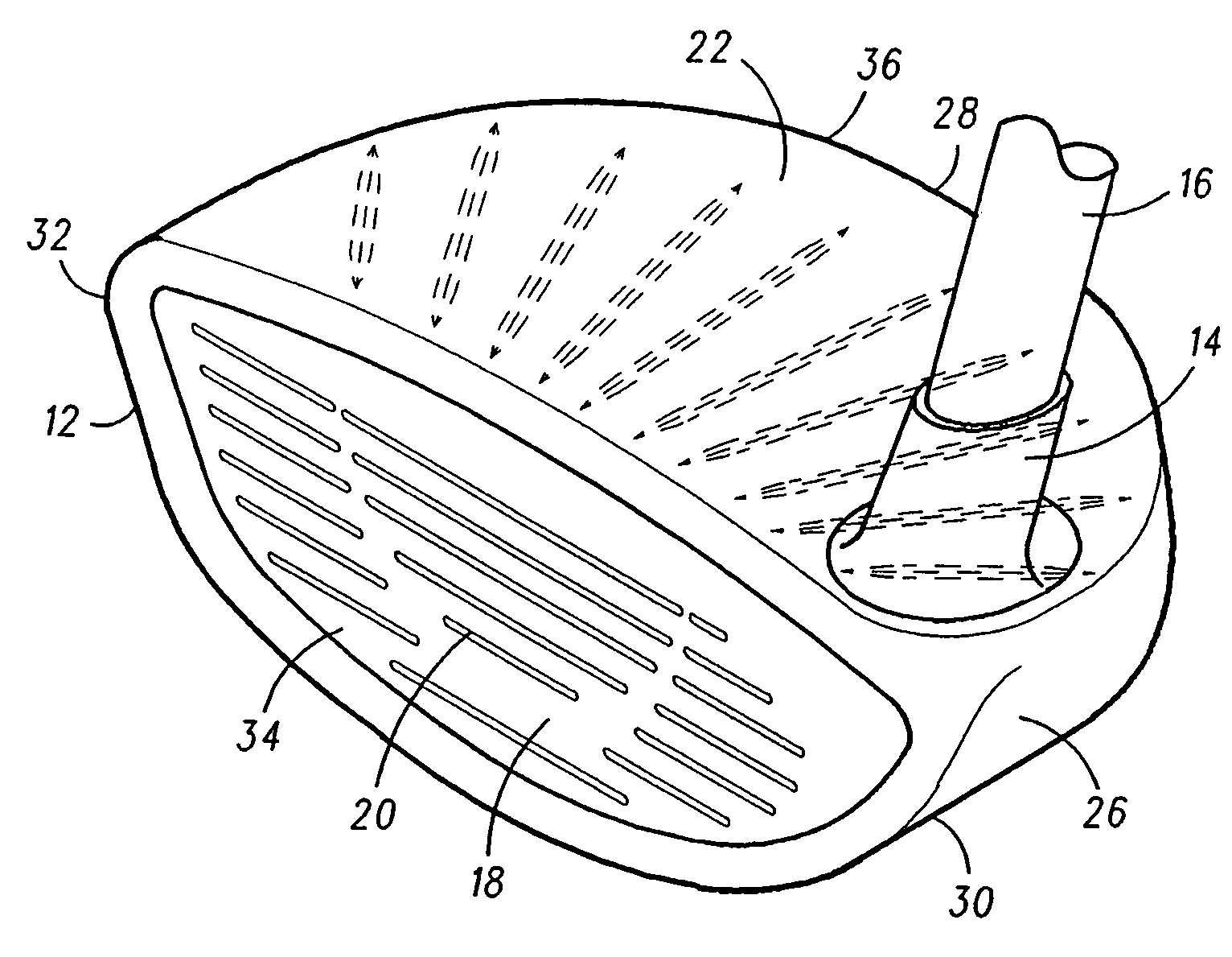 Golf club head with reinforced crown