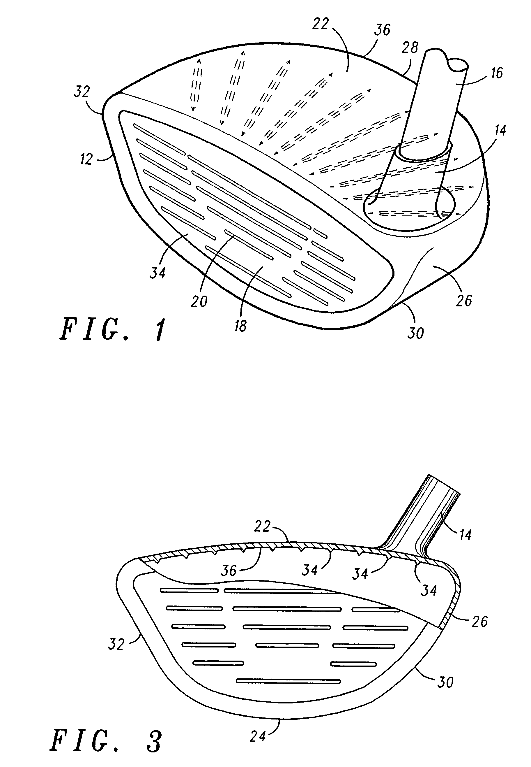 Golf club head with reinforced crown