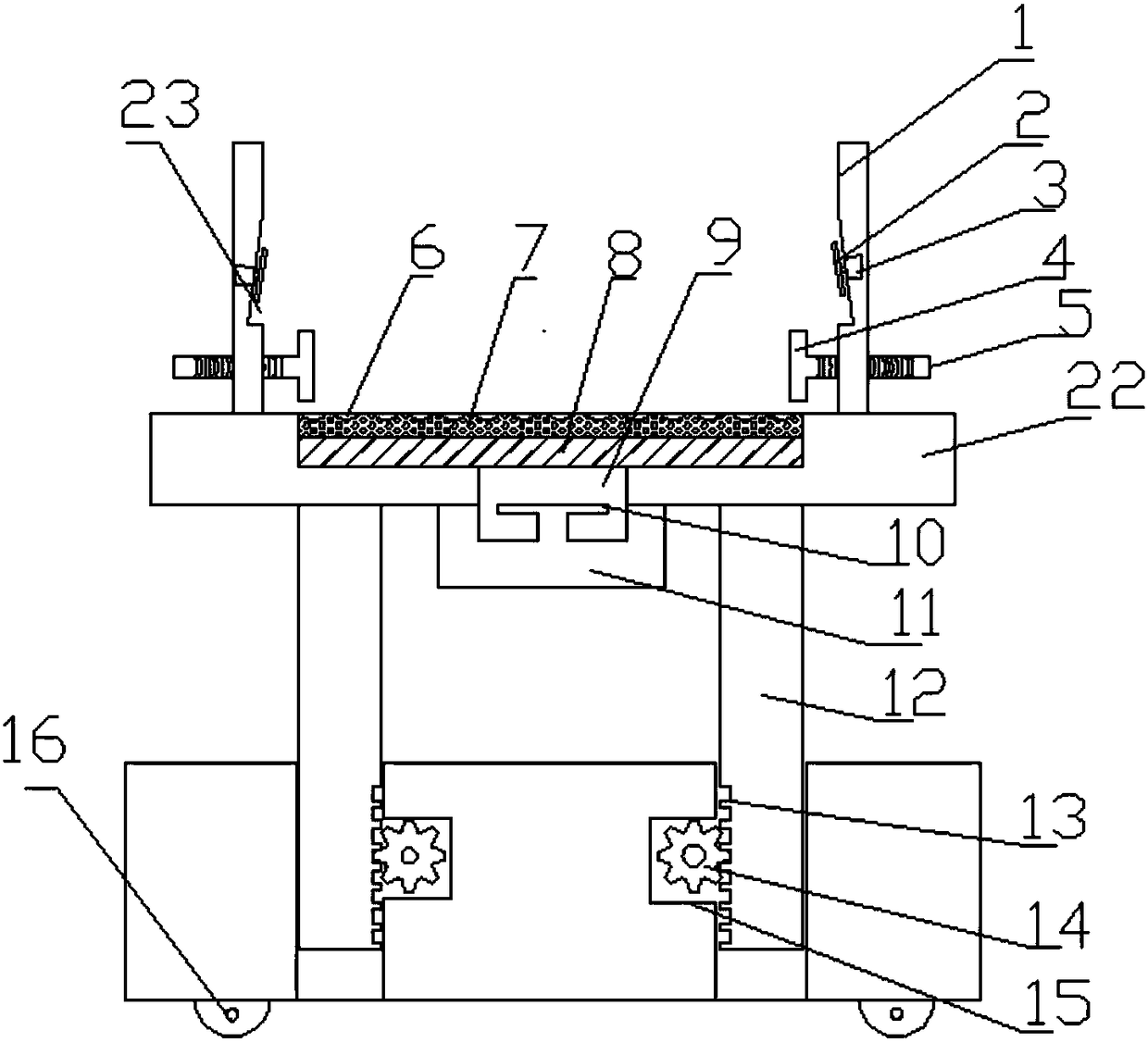 Automatic equipment adjusting support