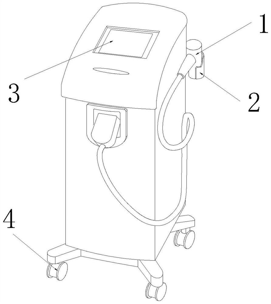 Laser beauty hair removal equipment with cold compress and negative pressure adsorption functions