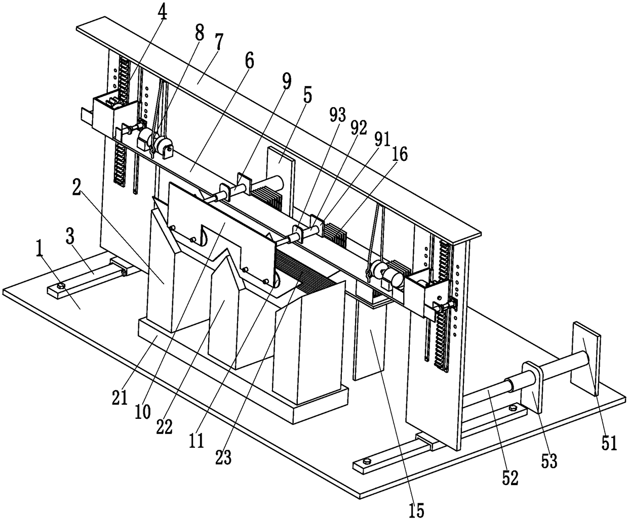 Automatic disassembly and assembly equipment for iron core and iron yoke for substation transformer