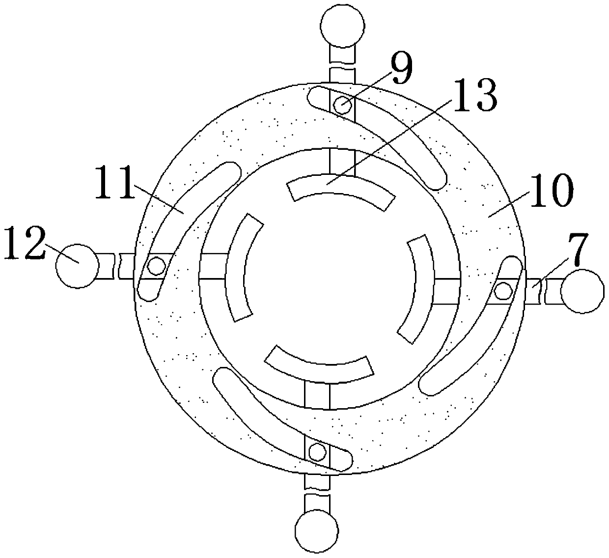 Oil residue separation device in edible oil preparation process