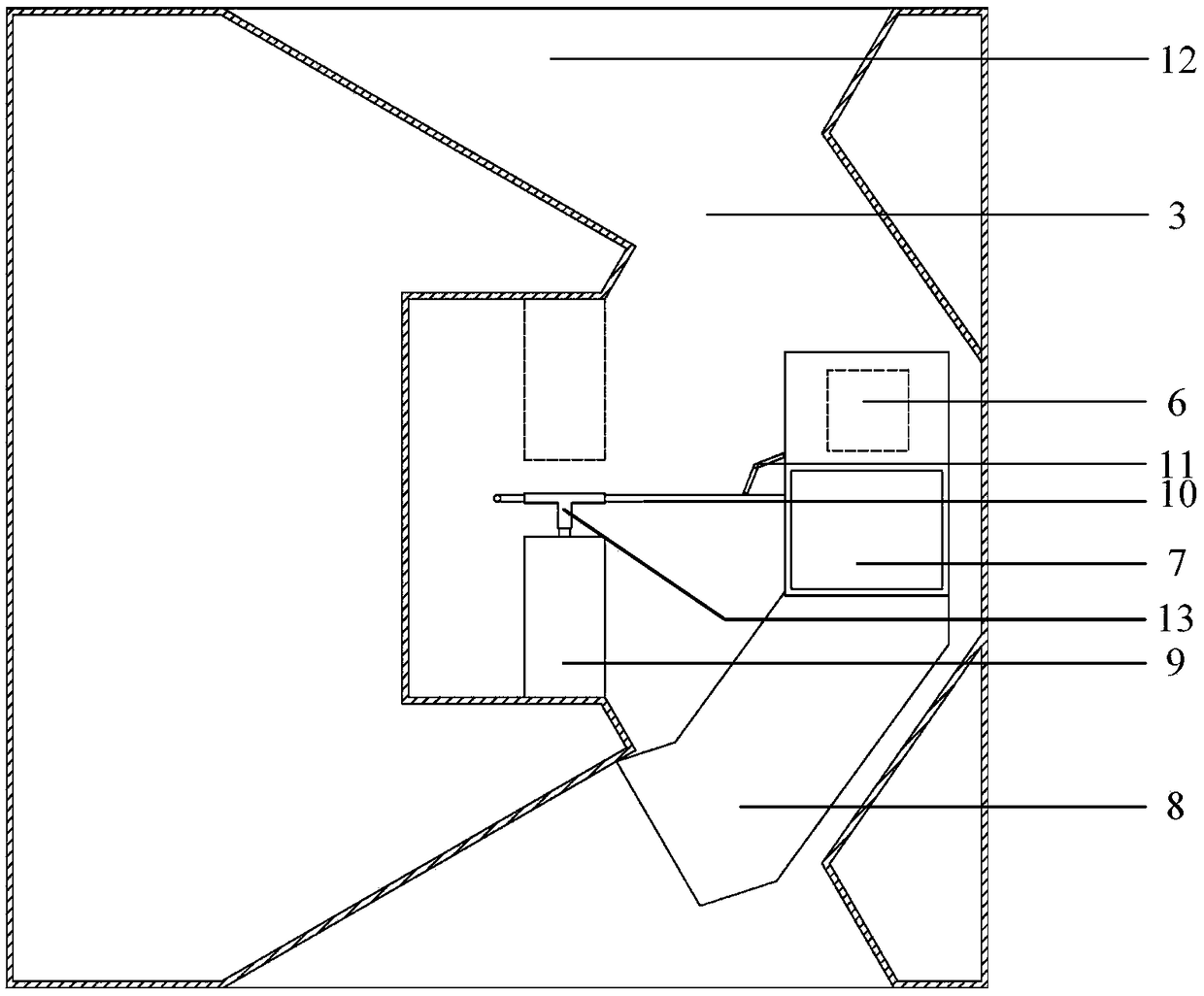 Ship-loading type automatic throwing feeding device for penaeus vannamei