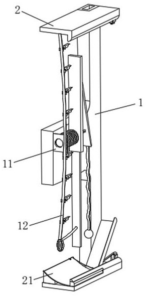 Curtain wall mounting support device for constructional engineering